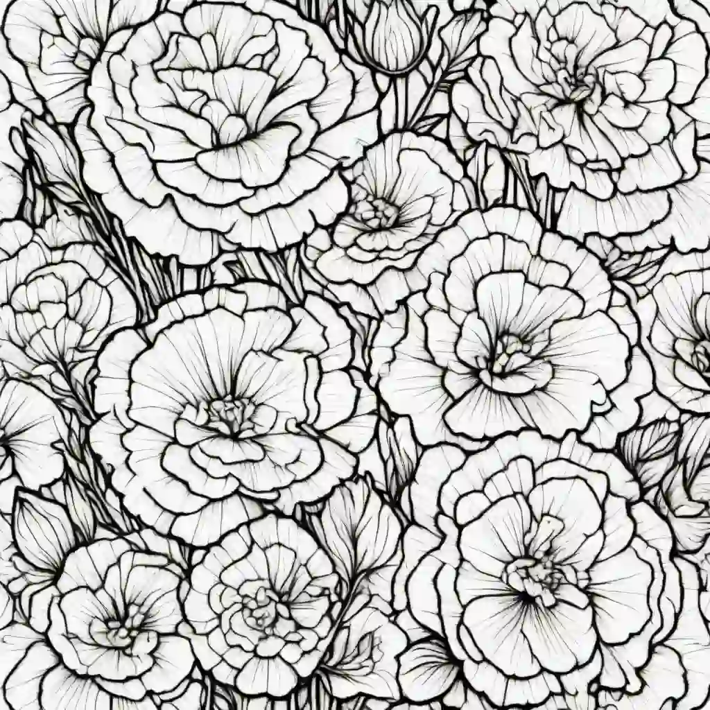 Carnations coloring pages